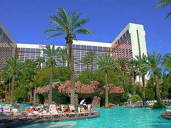 Flamingo poolside gambling