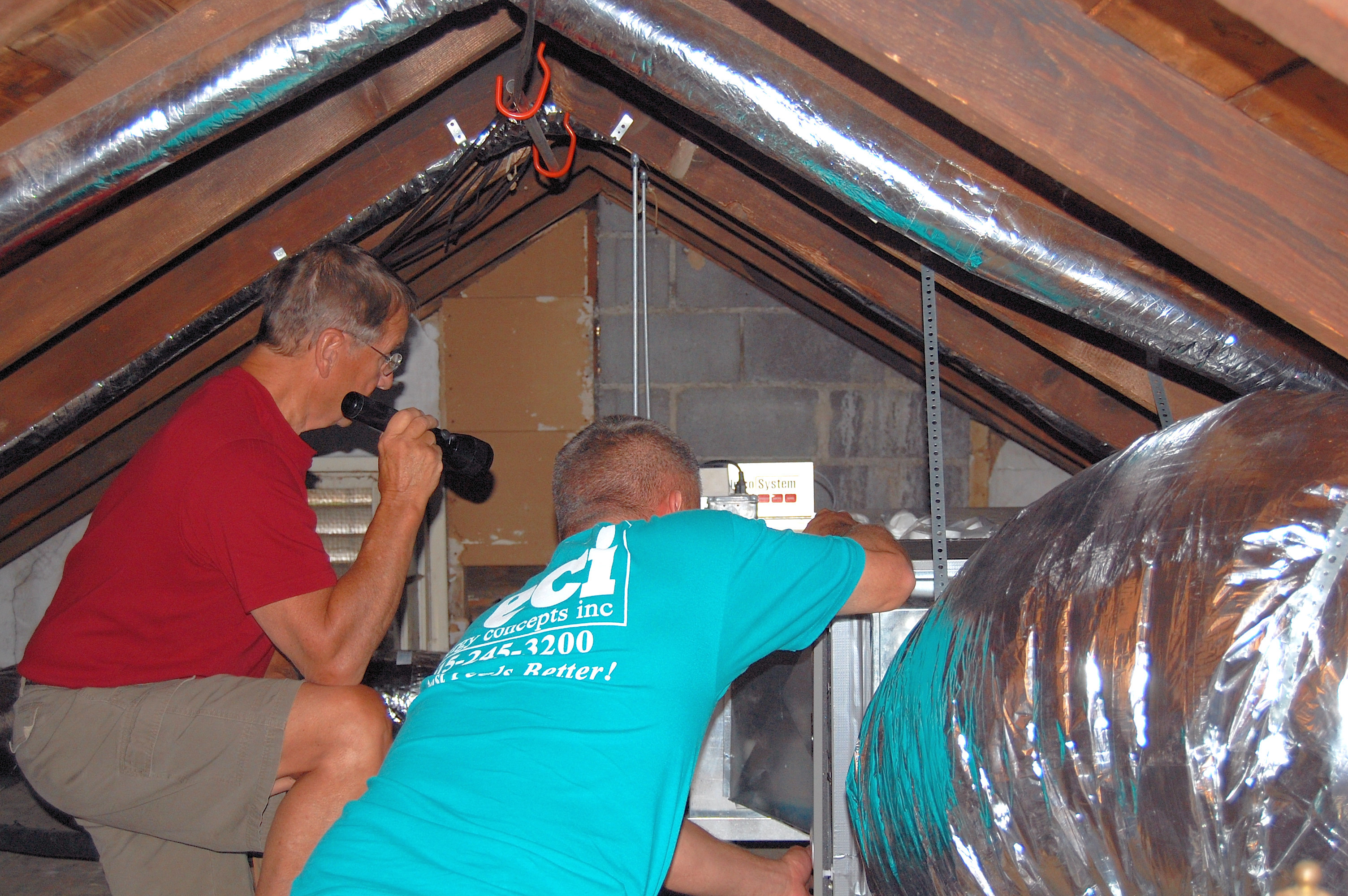 Unico High Velocity system in attic