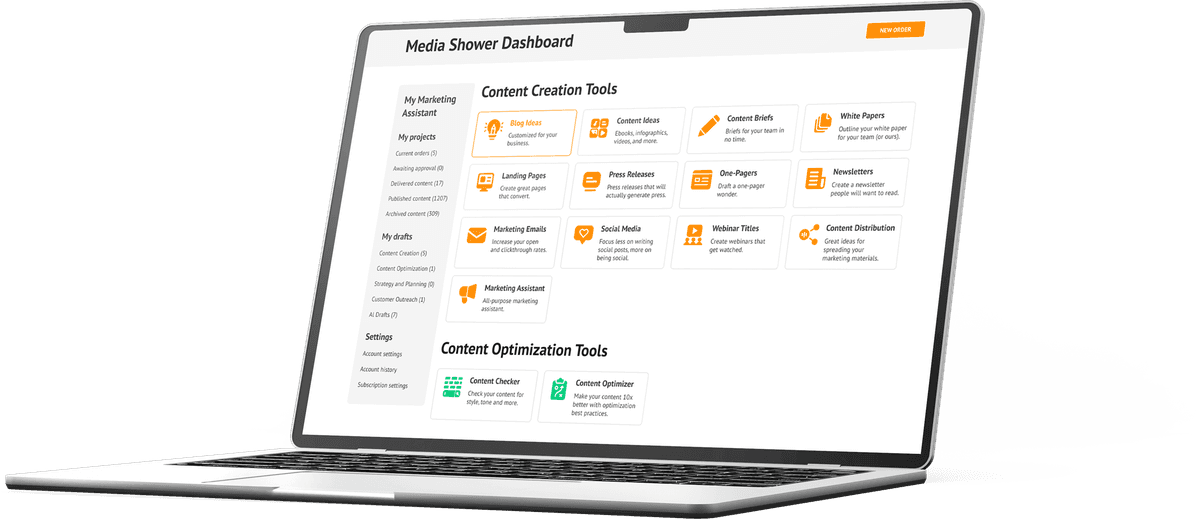 Marketing use cases on laptop
