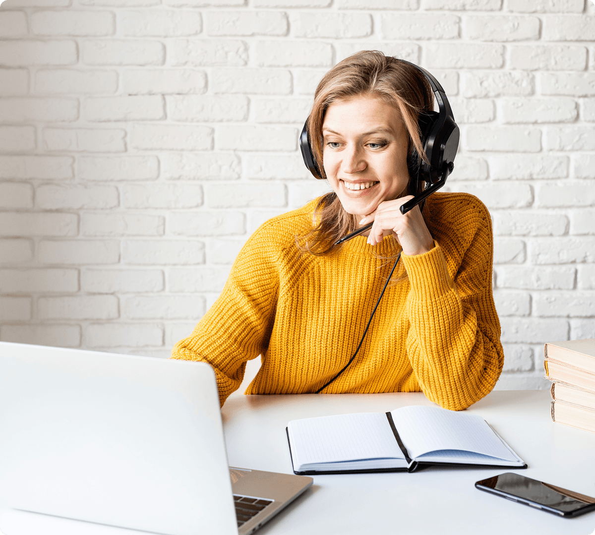 Sales rep using AI assistant