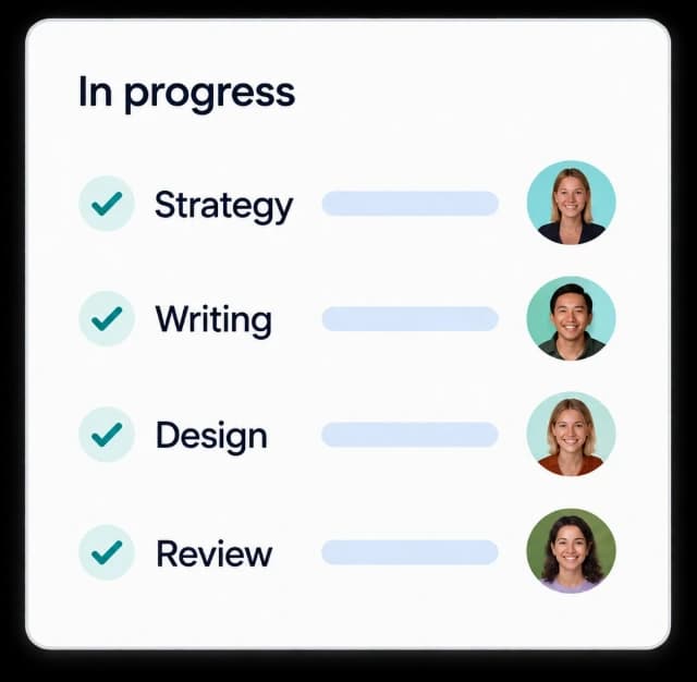 In progress screen