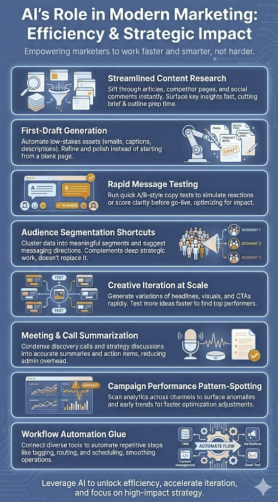 AI's Role in Modern Marketing infographic.