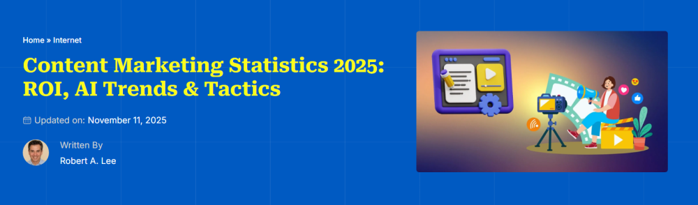 Content Marketing 2025 ROI, AI Trends & Tactics Illustration