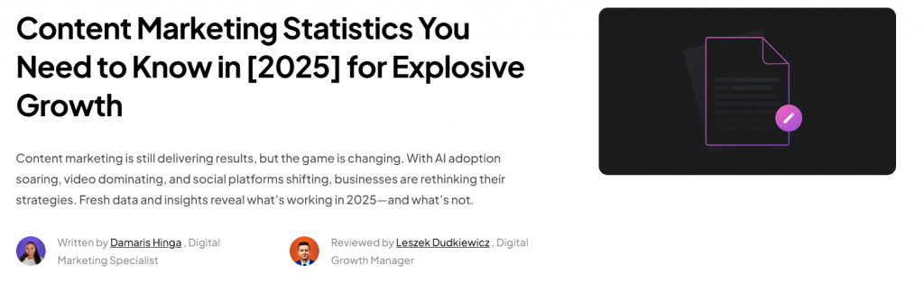 Content Marketing Statistics 2025 for Explosive Growth