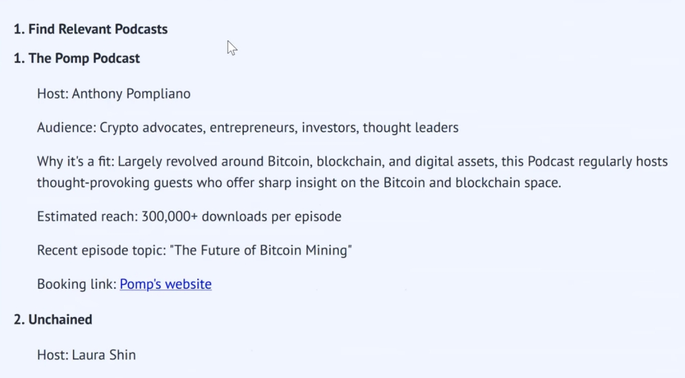 Bitcoin Podcast List Featuring The Pomp Podcast and Unchained