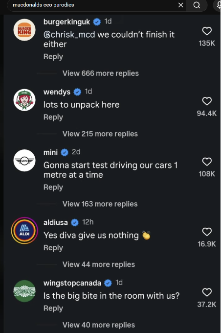 Viral McDonald's Big Mac Challenge Replies from Brands