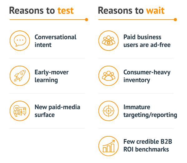Are ChatGPT Ads Ready for B2B? Reasons to Test vs. Wait