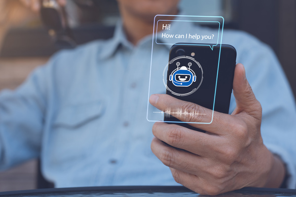 customer experience - Chatbot on a phone.