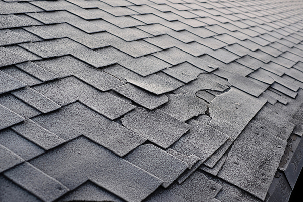 Cracked shingles.