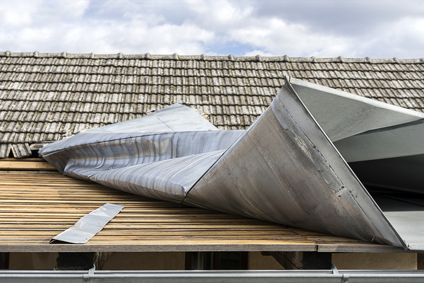 Metal roof.