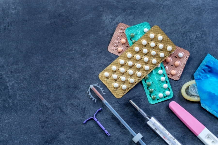 Various contraceptives.