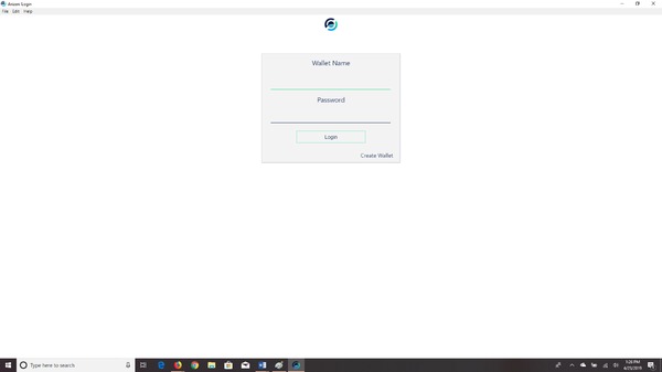 Horizen login page.