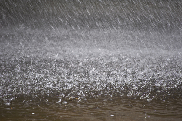 Rain fall.