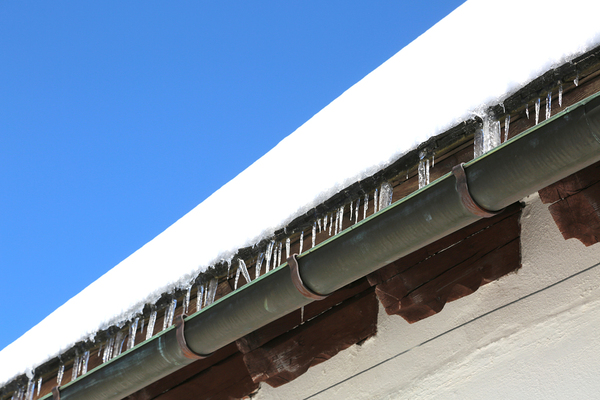 Gutters on a house.