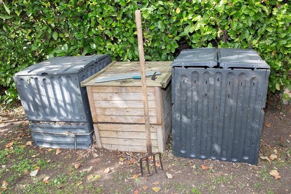 Compost bins.