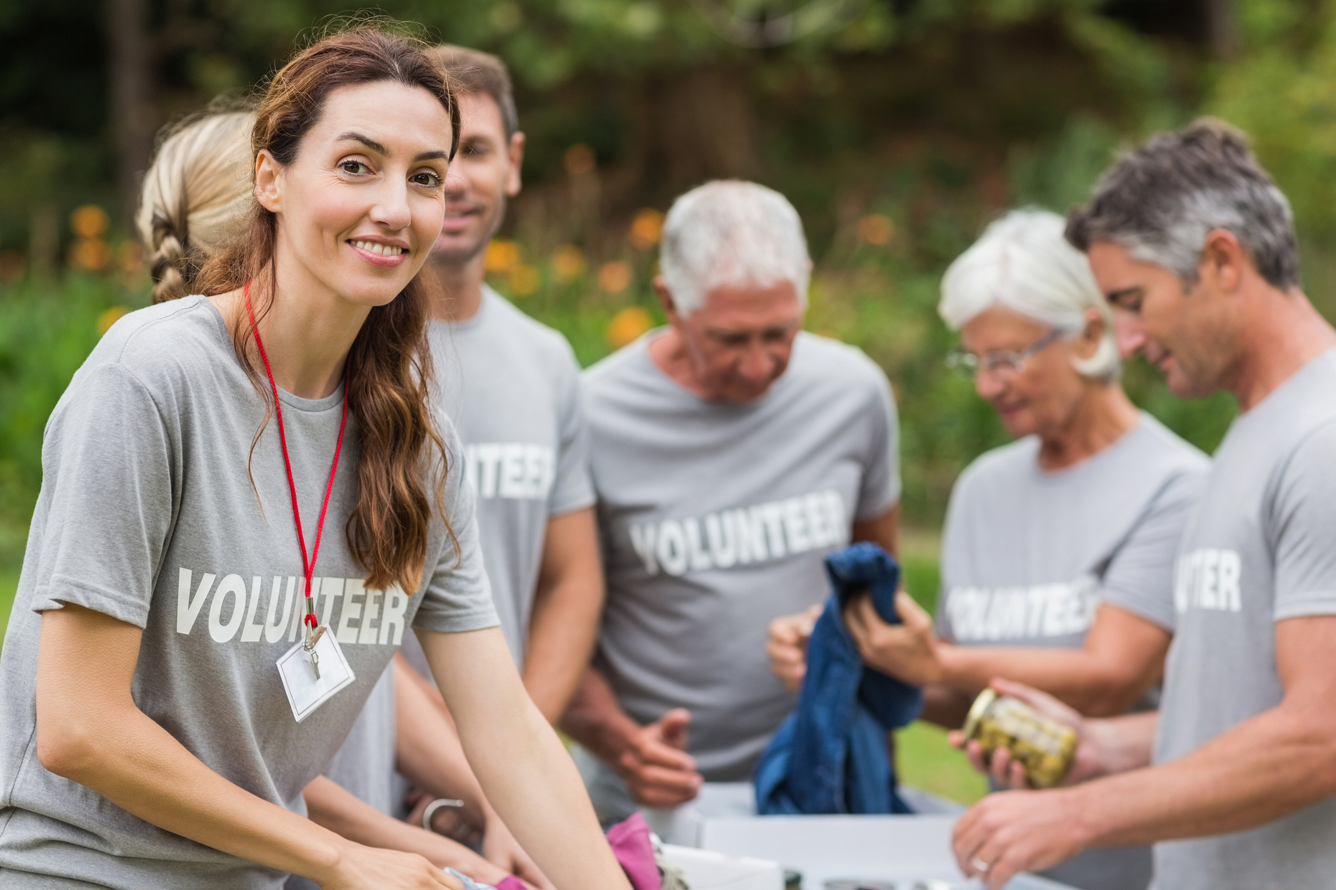 Group of volunteers. Group of volunteers.