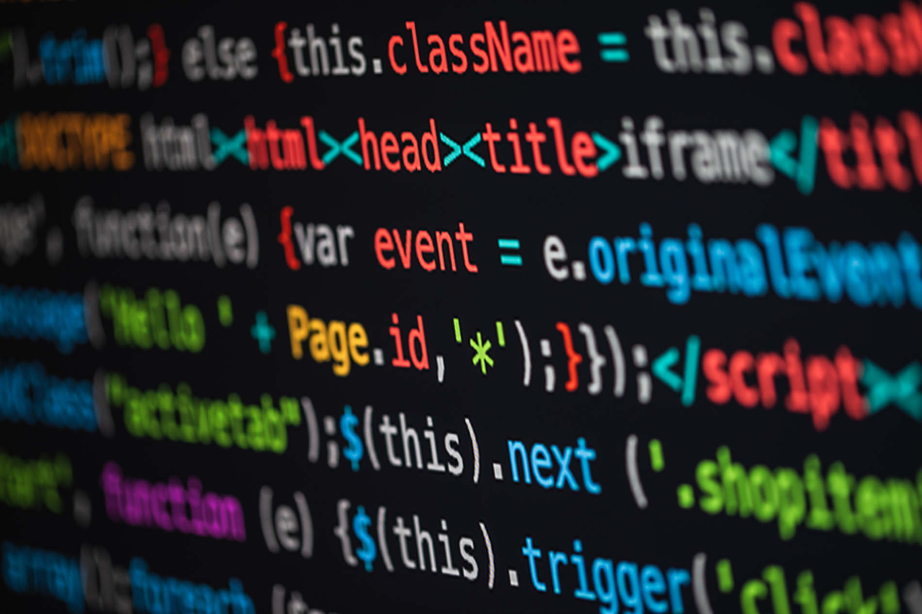 Html displayed on a computer monitor. Html displayed on a computer monitor.
