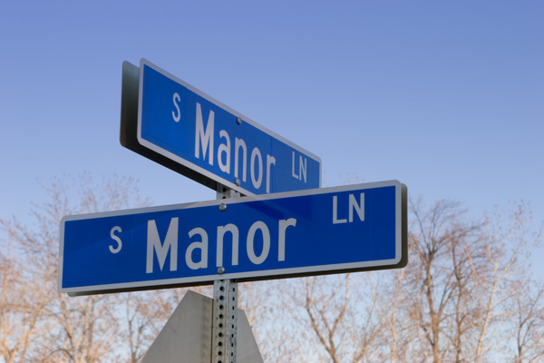 business process - S Manor Lane street sign.