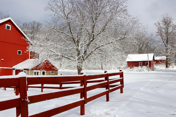 Red barn.