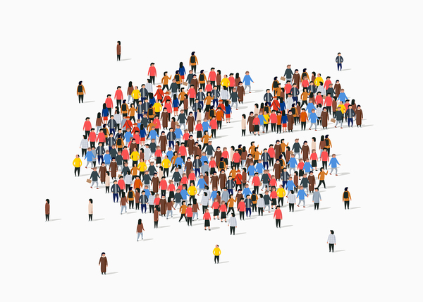 Data Enrichment - Grouping a crowd into two sections.