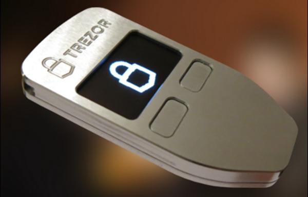 Trezor hardware wallet.