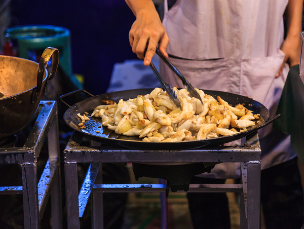 Chef preparing a meal.