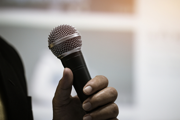 Close up of a mic.