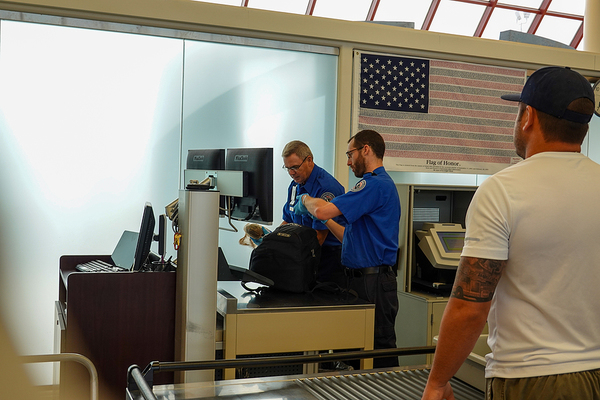 Airport security.