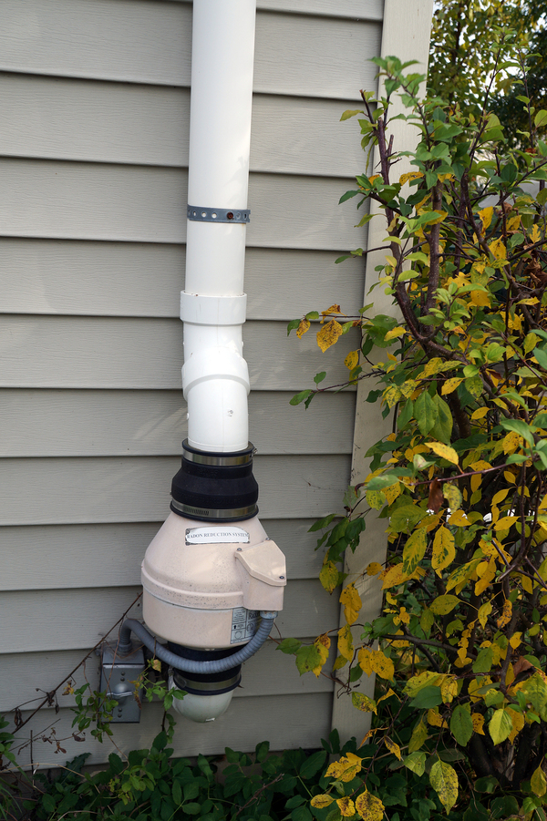A ventilation system on the outside of a building.