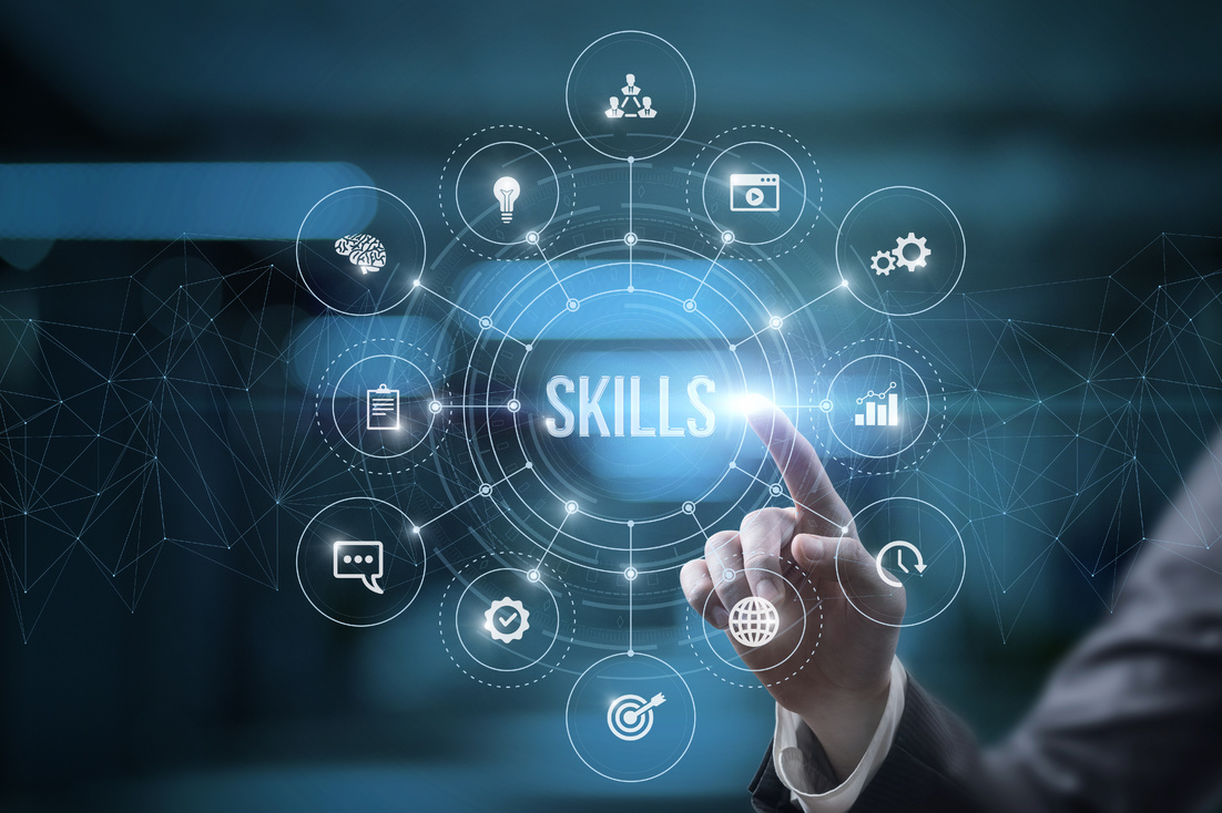 Skills icons.