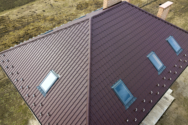 Brown metal roof.