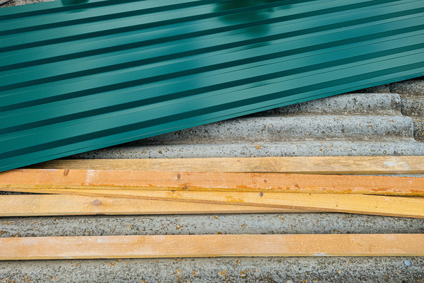 Metal roofing.