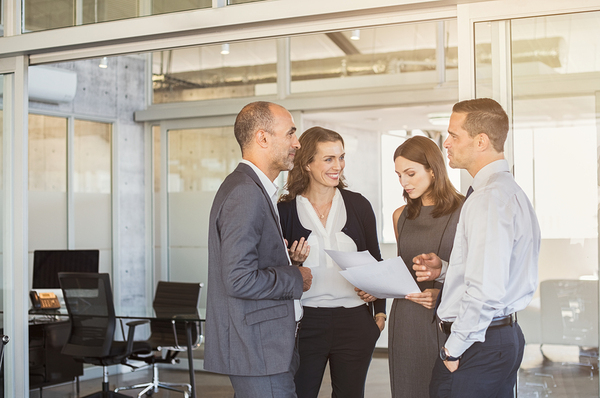 Employees providing feedback to management.