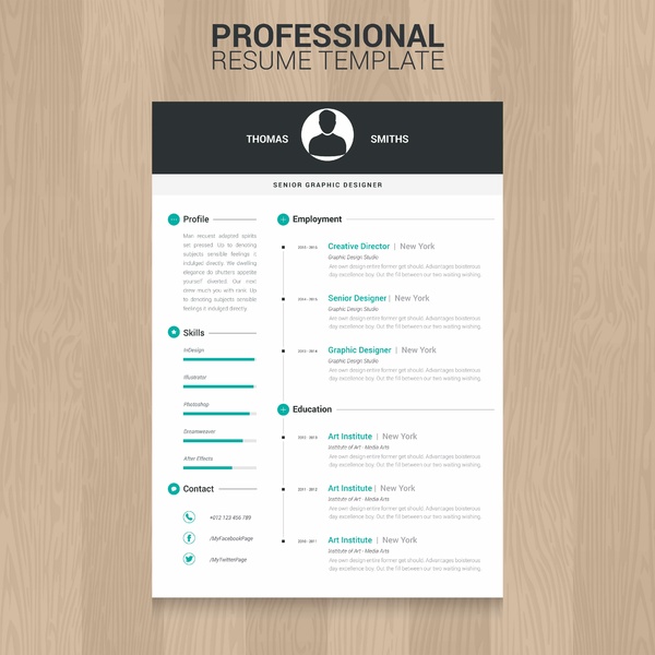 Professional resume template.