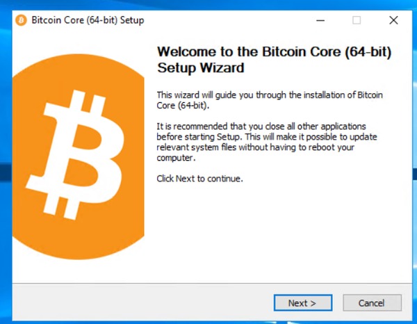 Welcome to the Bitcoin Core (64-bit) Setup Wizard