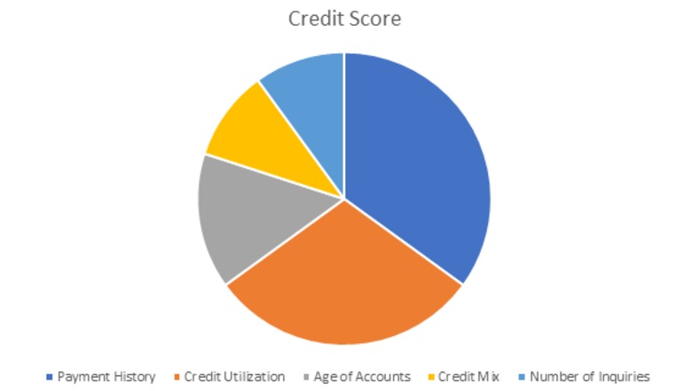 Credit score pie chart