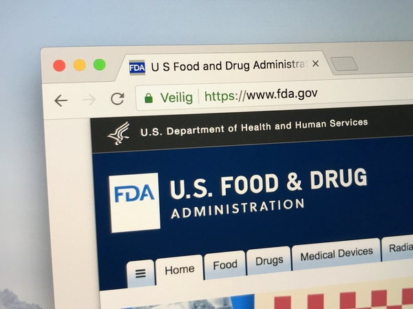 US Food and drug administration home page.