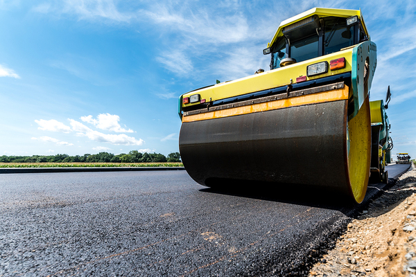 Larger roller construction vehicle.