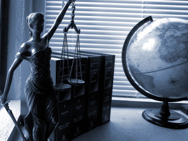 Desk with globe and books.