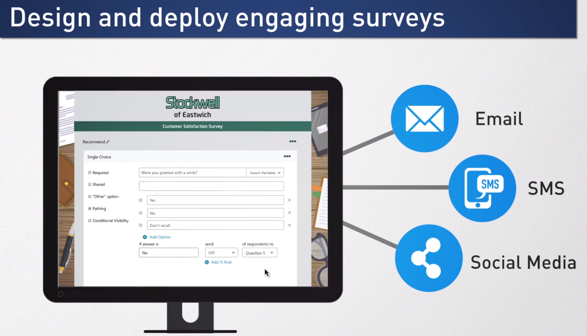 Design and deploy engaging surveys