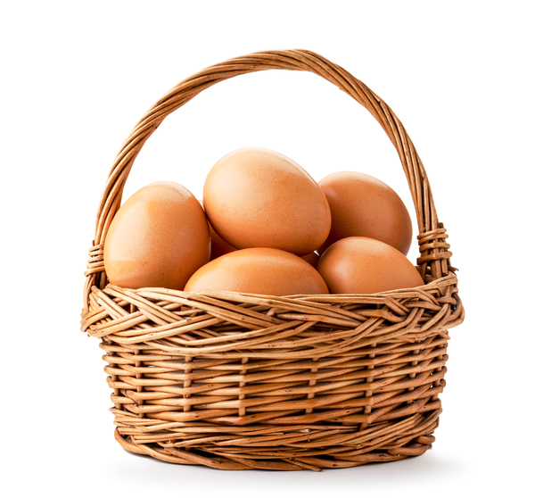 Basket of eggs.