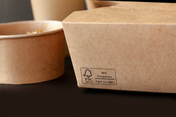 Brown food packaging.