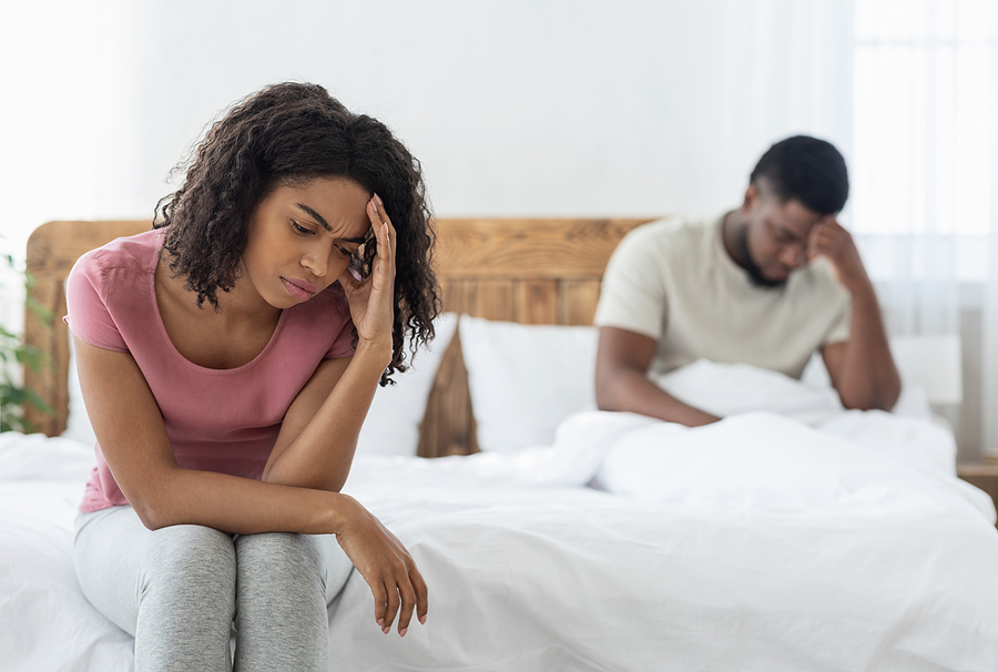 Relationship problems can cause stress and lead to ED