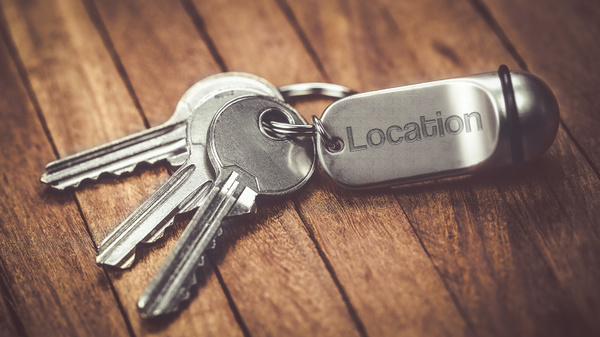 Data Interoperability - Location labeled keychain.