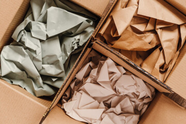 Paper and cardboard packaging.