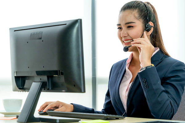 Cloud contact center employee.