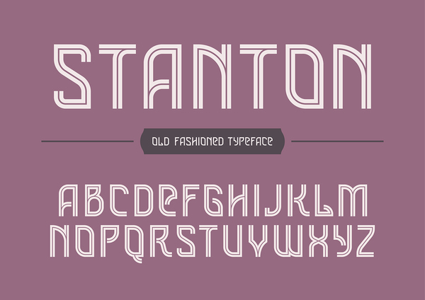 Stanton font style.